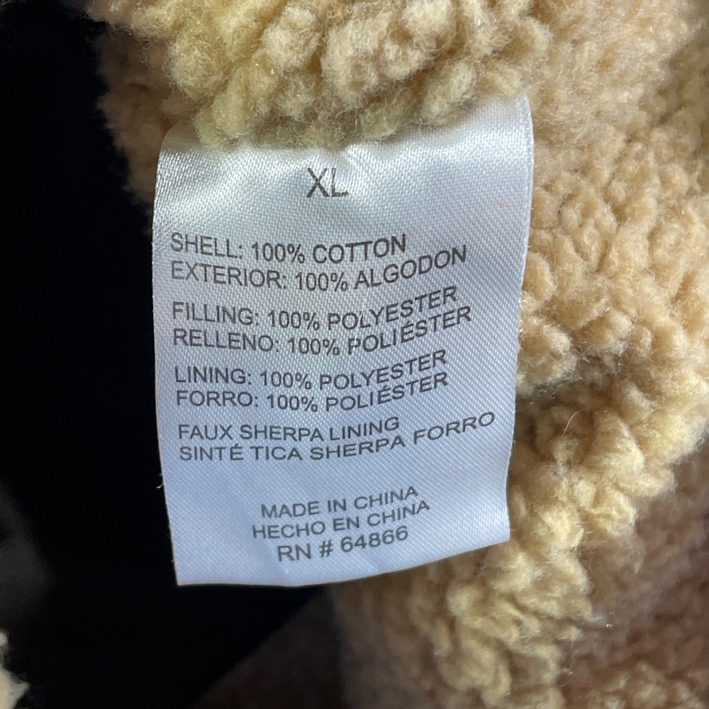 Lee Workwear Vest Mens XL Brown Sherpa Lined Padded Pockets Outdoor Western - Picture 5 of 9